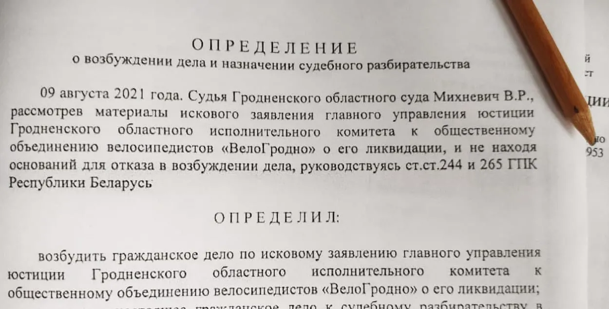 Общество "ВелоГродно" хотят ликвидировать / facebook.com/velogrodnoby​