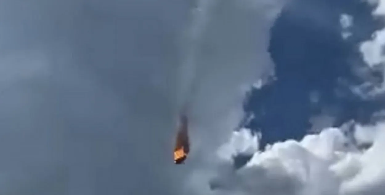 Сбитый российский вертолет / Скриншот видео
