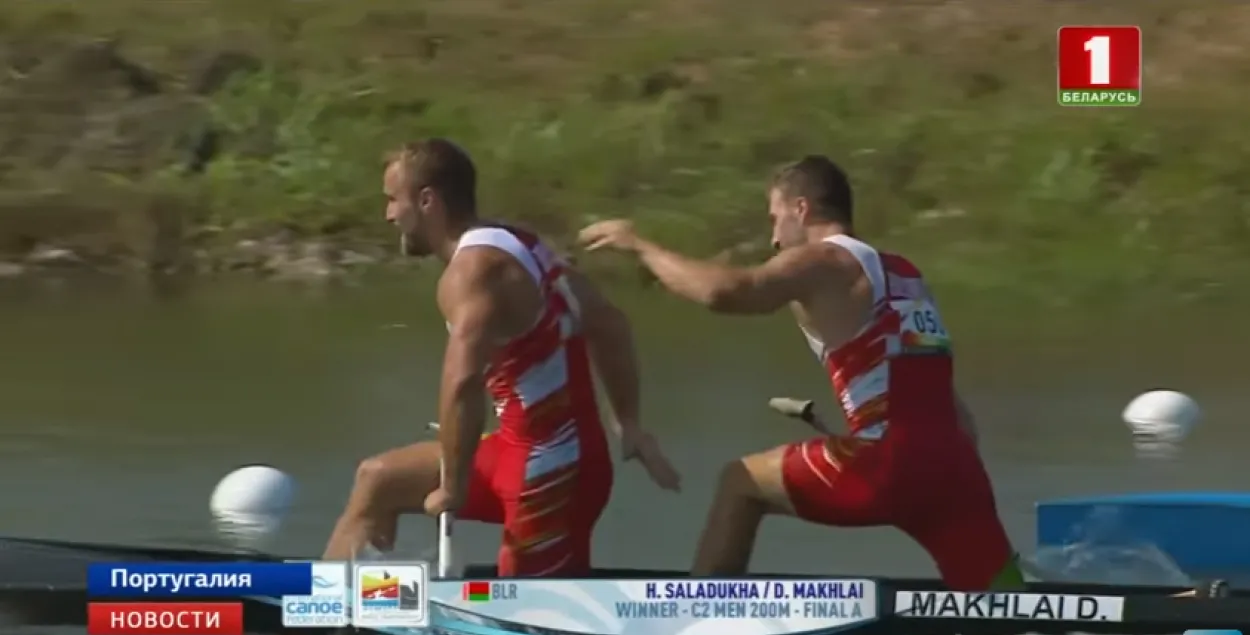 Беларусы Саладуха і Махлай сталі чэмпіёнамі свету ў веславанні на каноэ-двойцы