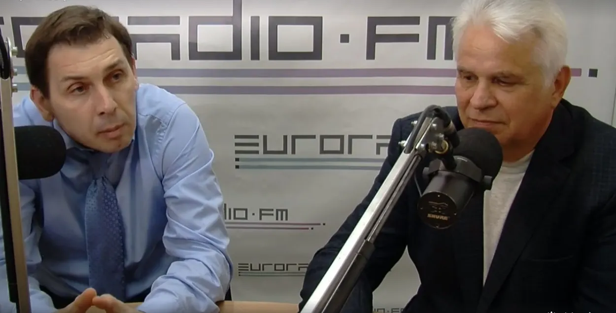 Депутат Верховной Рады Александр Черненко и координатор кампании наблюдения "За справедливые выборы" Виктор Корнеенко, фото Еврорадио