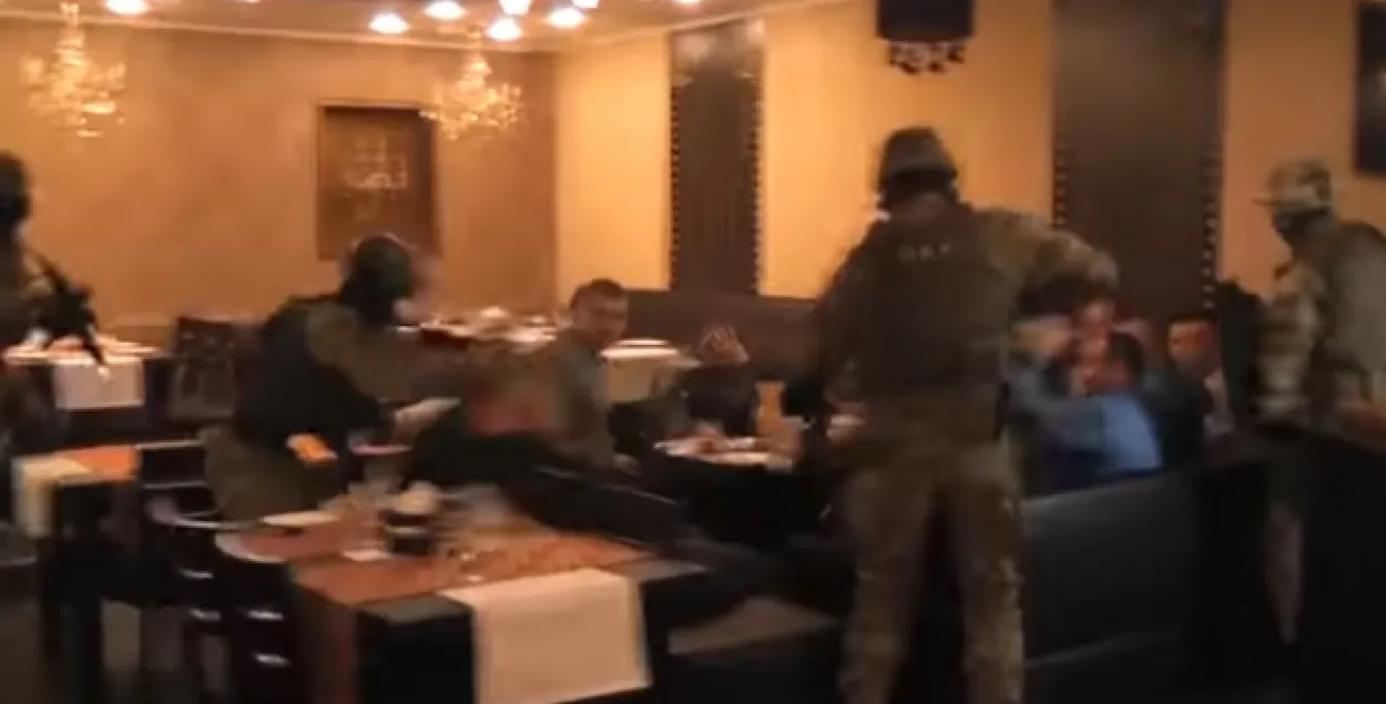 Як у Мінску затрымлівалі "злодзея ў законе" Сашу Кушнера (відэа) 