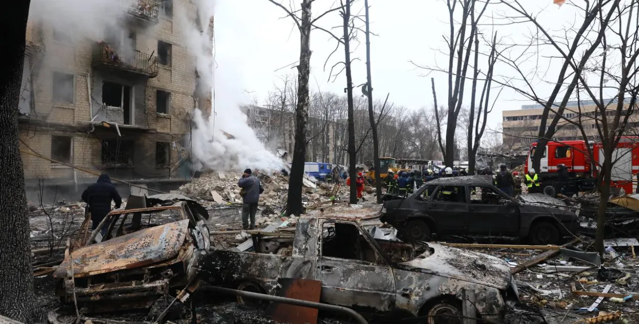 После российского обстрела
