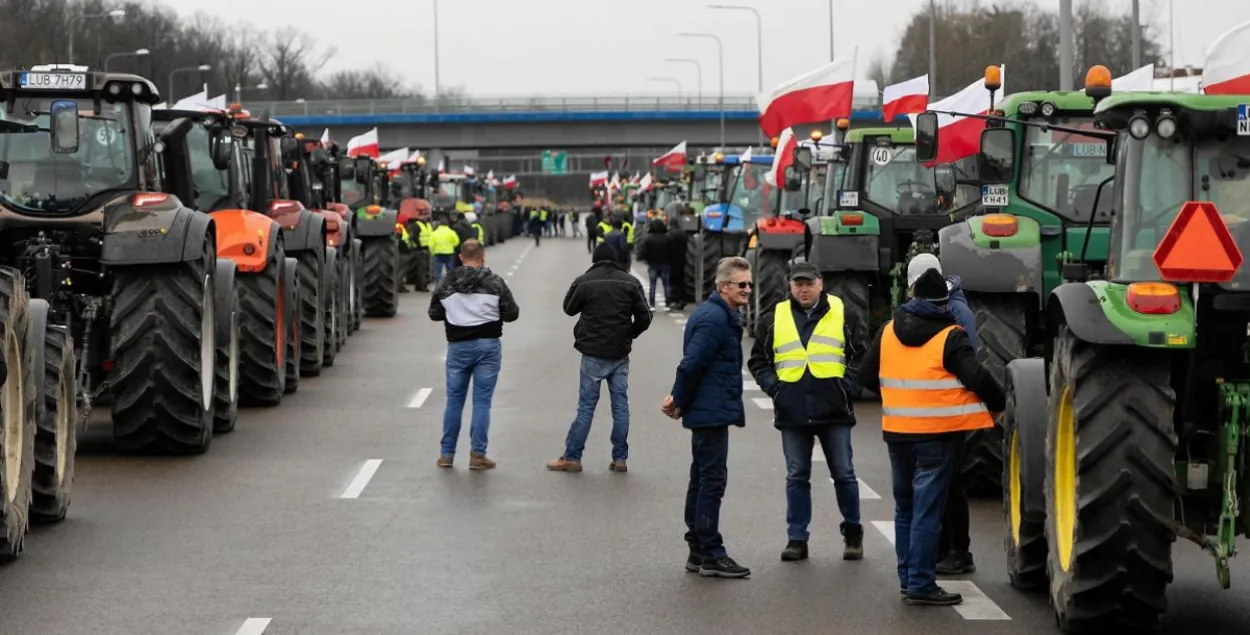 Акция протеста польских фермеров
