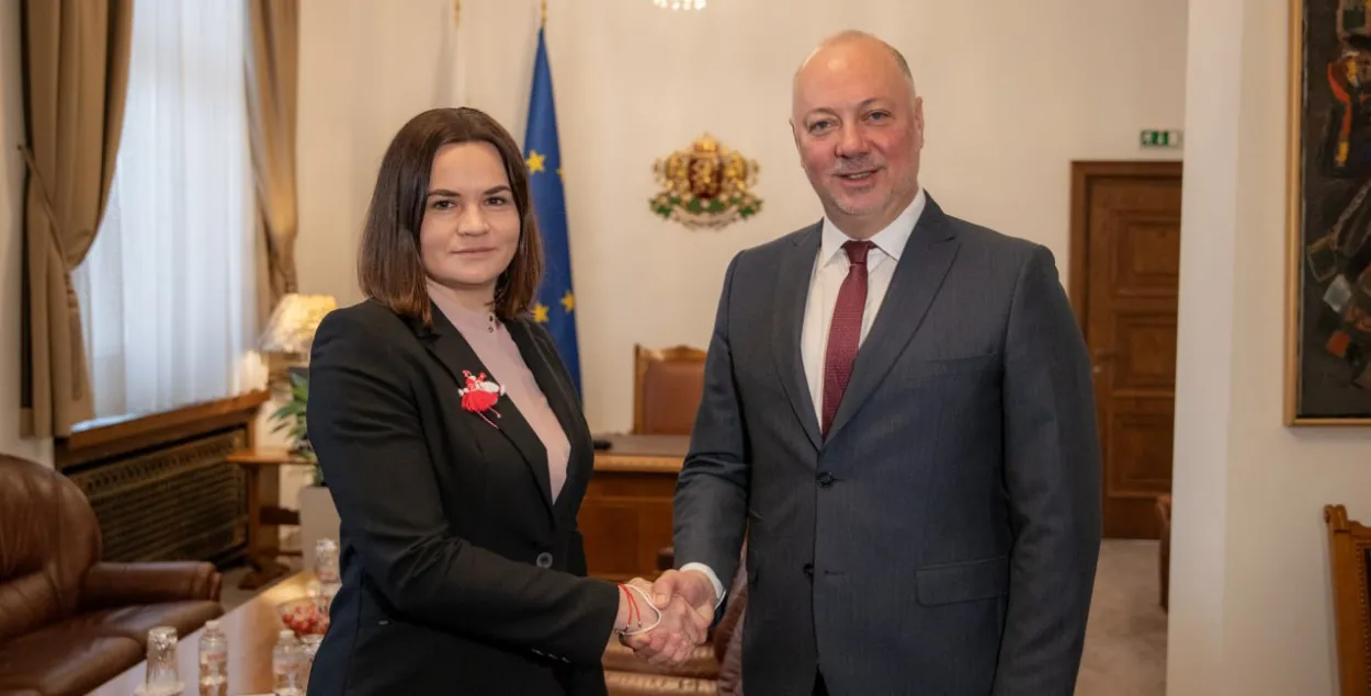 Святлана Ціханоўская і Росен Жалязкаў

