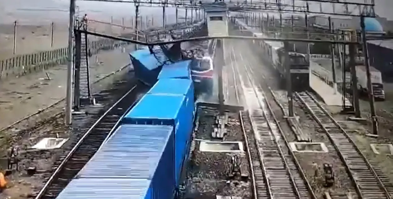 Чыгуначная аварыя ў Казахстане
