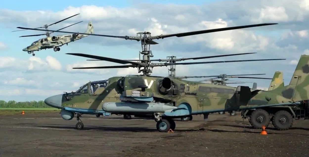 На аэрадроме пад Джанкоем дыслакуюцца расійскія верталёты, ілюстрацыйнае фота
