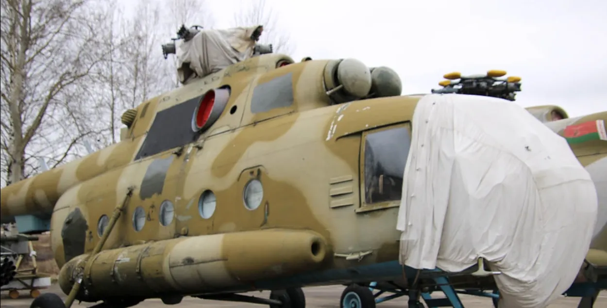 Военный вертолет, который продают в Минске
