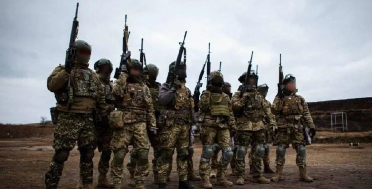 Байцы атрада "Атам" ва Украіне, вясна 2023-га

