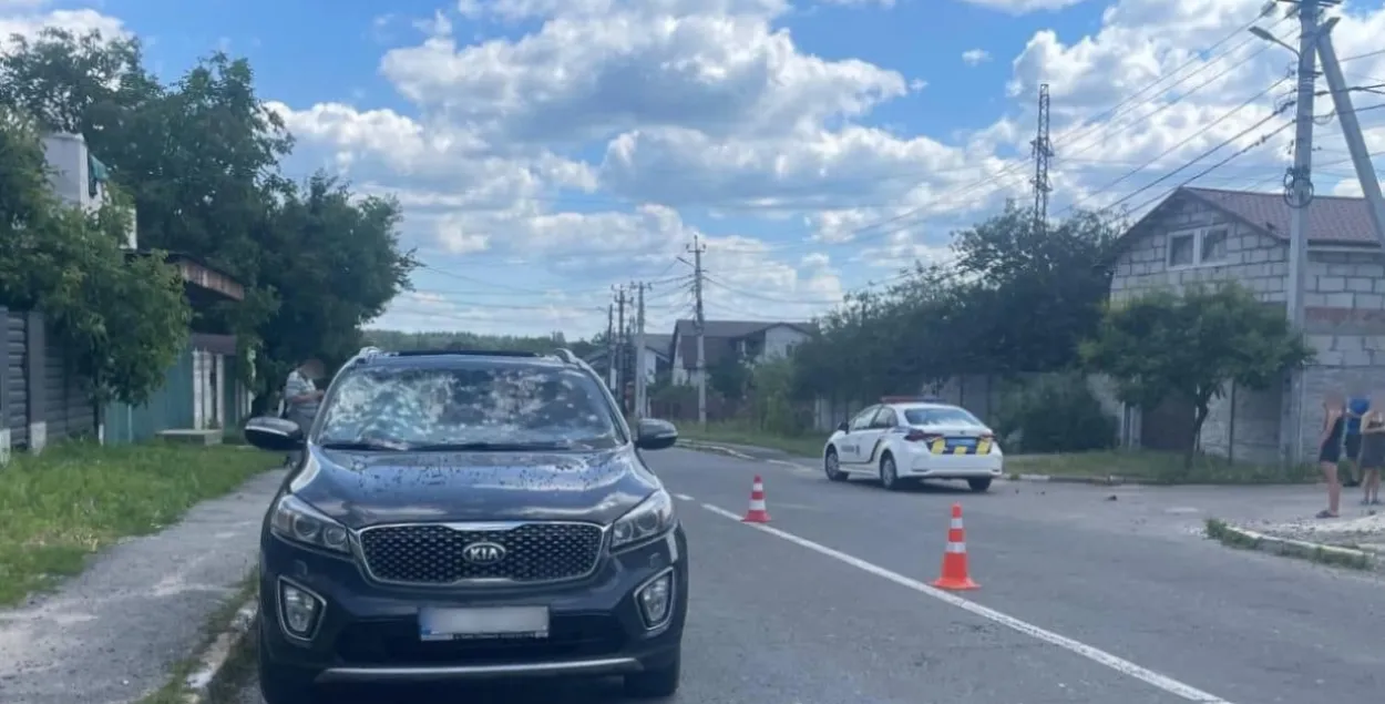 Автомобиль, в котором произошел взрыв
