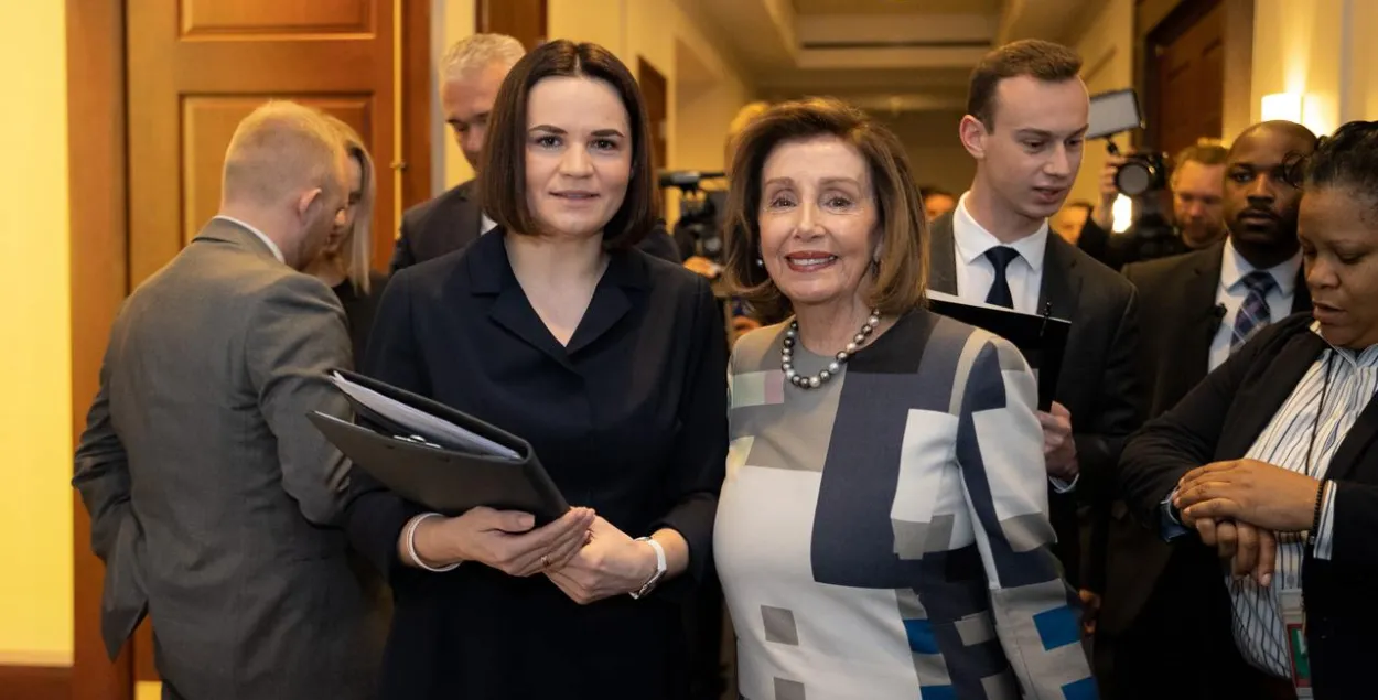 Святлана Ціханоўская і Нэнсі Пелосі
