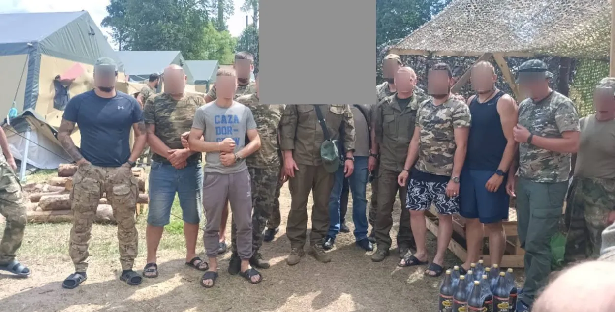 "Вагнераўцы" ў лагеры пад Асіповічамі, лета 2023-га
