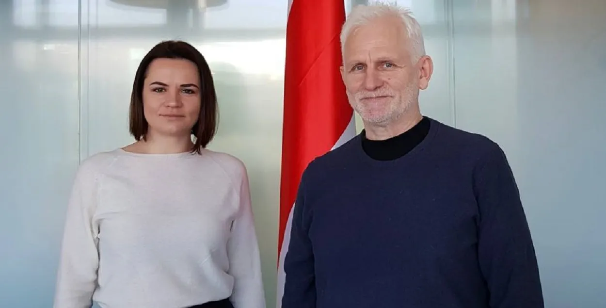 Светлана Тихановская и Алесь Беляцкий
