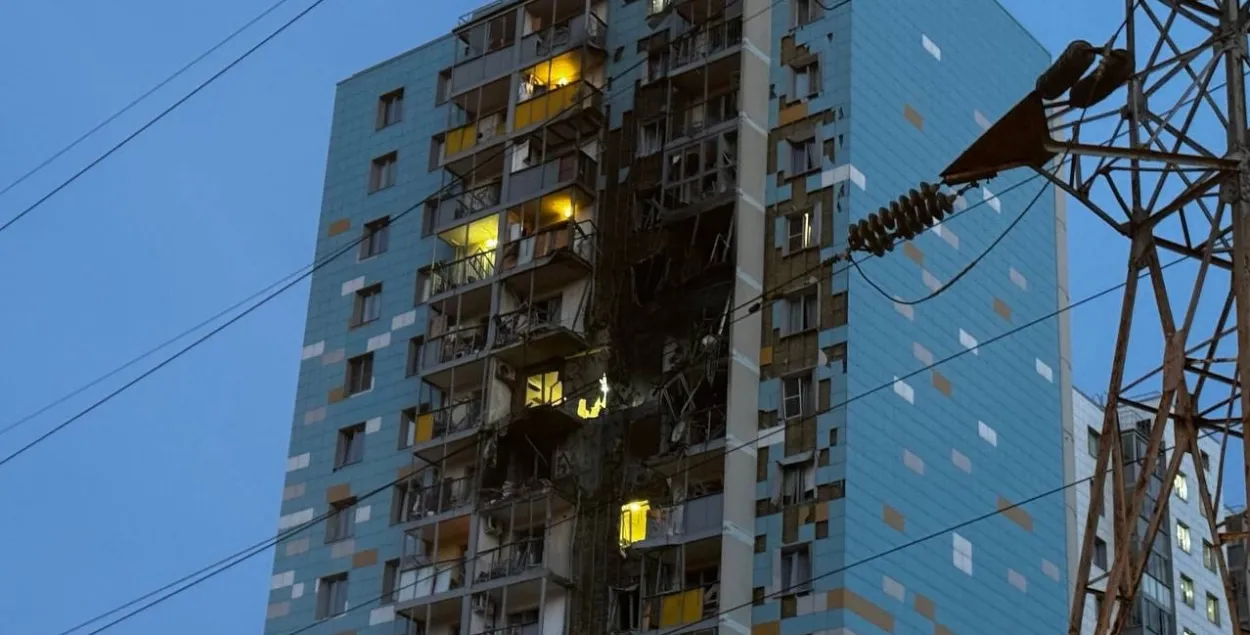 Шматпавярхоўка ў Раменскім пасля траплення дрона
