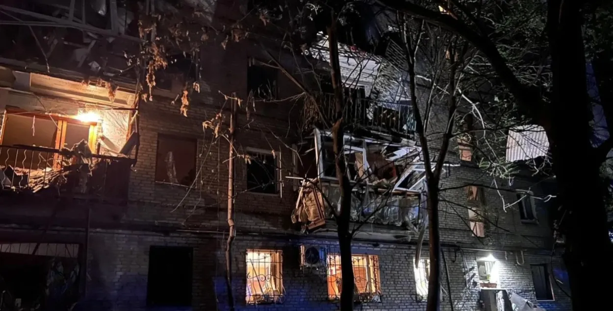 Наступствы расійскага ўдару па Запарожжы
