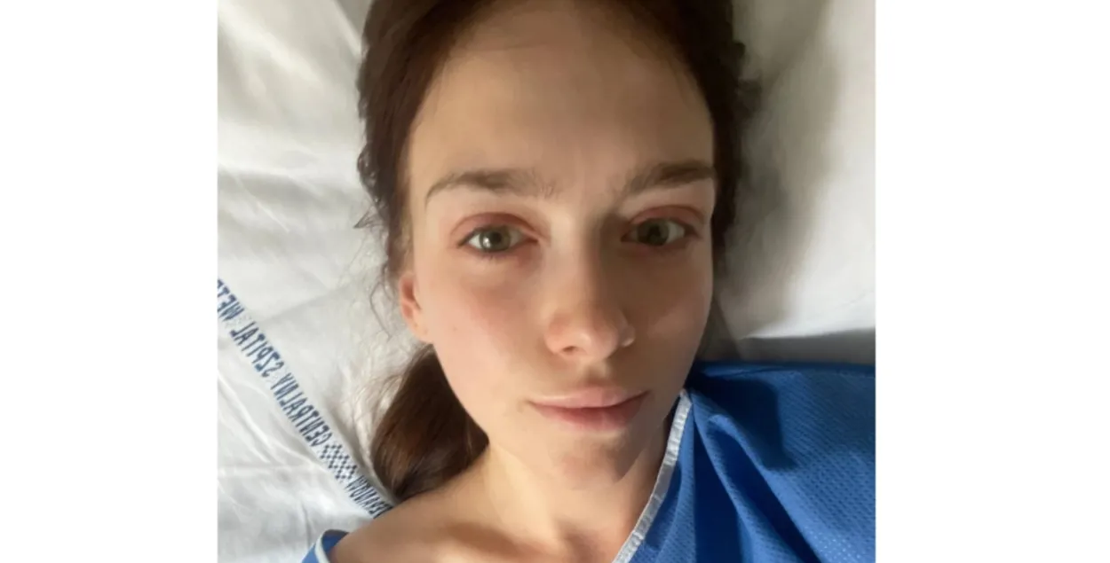 Карина в клинике после операции
