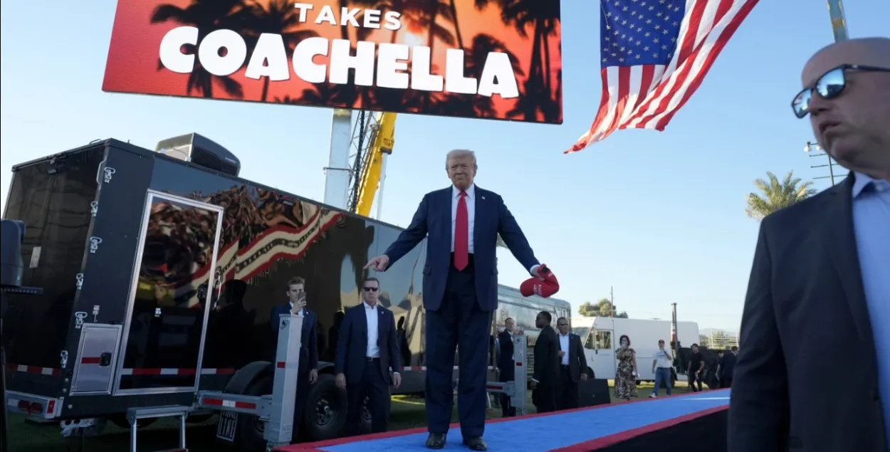 Дональд Трамп на митинге в Калифорнии&nbsp;
