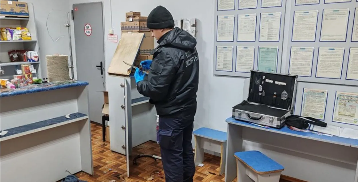 Пошта ў Дрыбінскім раёне, дзе адбылося забойства
