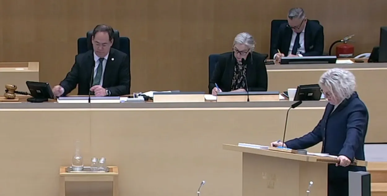 Swedish Parliament held a debate on granting asylum to Belarusian refugees
