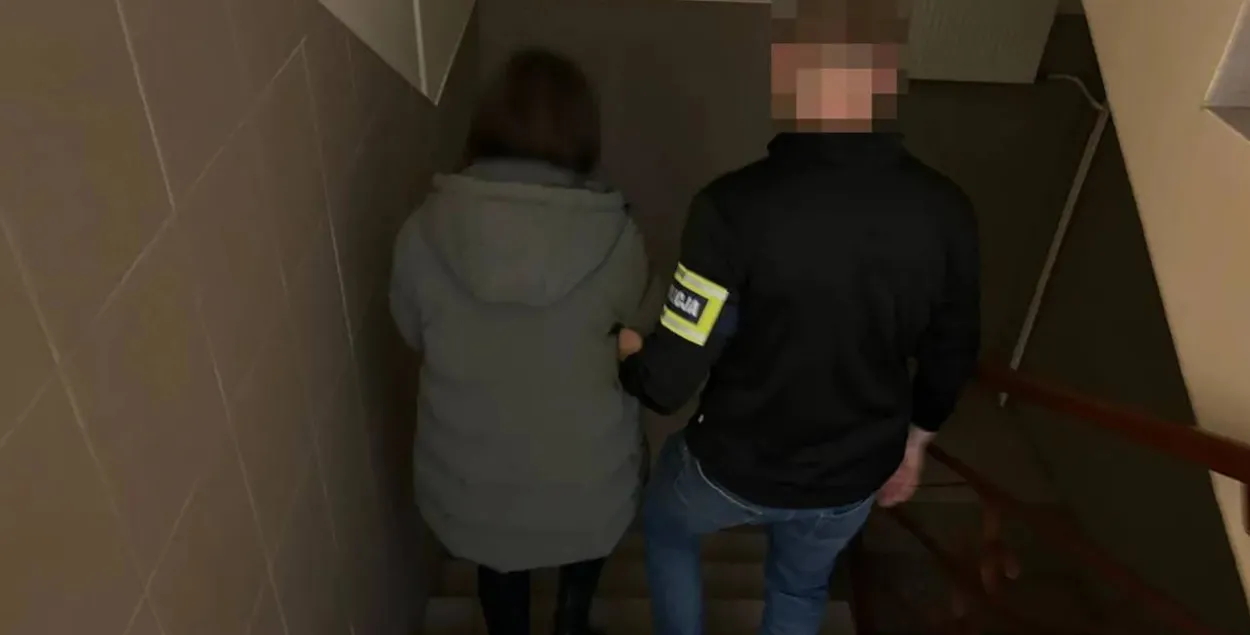 Затрыманне беларускі ў Варшаве
