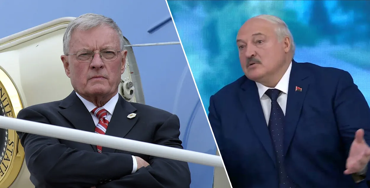 Keith Kellogg and Aliaksandr Lukashenka

