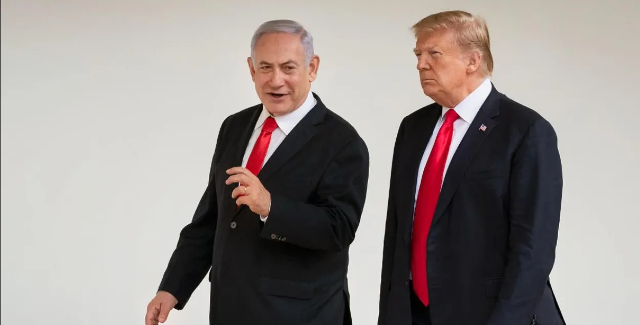 Біньямін Нетаньяху і Дональд Трамп
