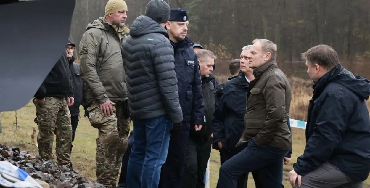 Дональд Туск на месцы выбуху
