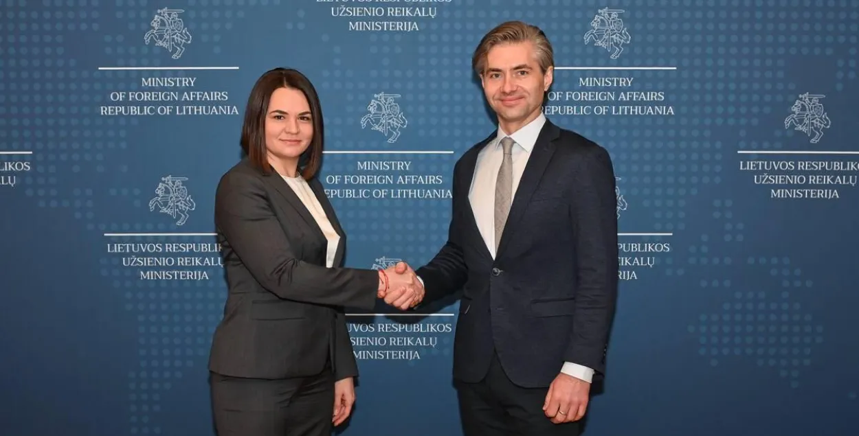 Святлана Ціханоўская і Кястуціс Будрыс
