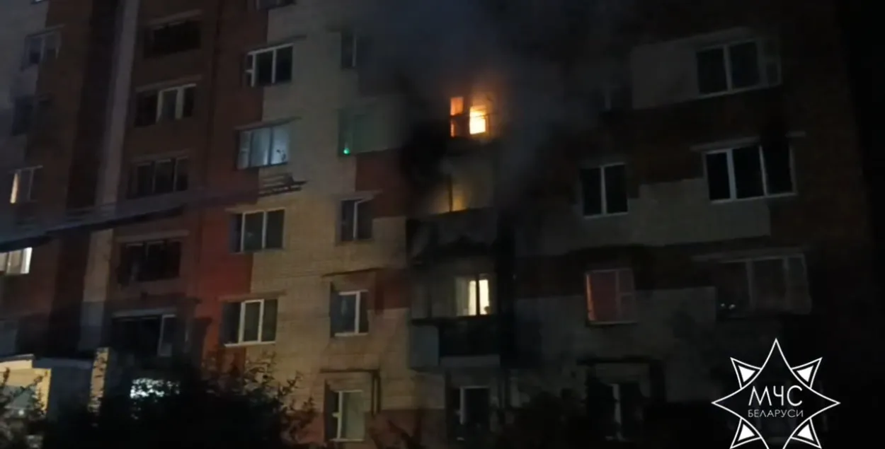 Пажар у віцебскім інтэрнаце
