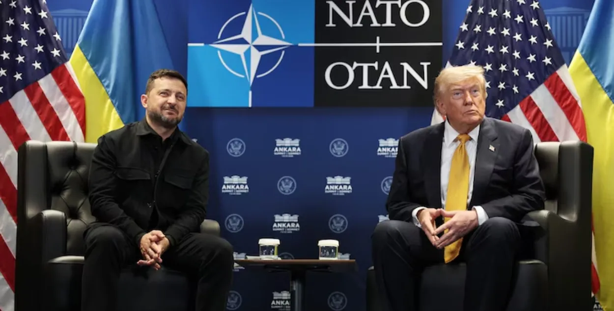 Владимир Зеленский и Дональд Трамп на саммите НАТО
