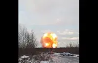 Выбух у Ленінградскай вобласці / скрыншот відэа РІА Навіны
