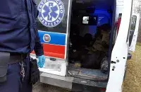 Затрыманыя мігранты ў "хуткай дапамозе"&nbsp;/ bielsk-podlaski.policja.gov.pl