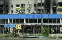 Горад Ізюм пасля абстрэлу расійскімі ракетамі​ / РИА Новости