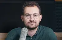 Арцём Шрайбман у студыі Еўрарадыё / Euroradio
