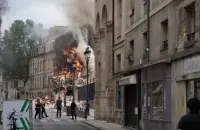 Будынак, у якім адбыўся выбух / AFP

