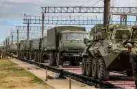 Цягнікі з расійскіім вайскоўцамі пакідаюць Беларусь / belzhd.site, ілюстрацыйнае фота
