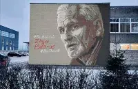 This is what the portrait of Ales Bialiatski&nbsp;in Vilnius will look like / LRT.lt
