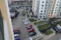 "Плошча Перамен", акружаная сілавікамі, 15 лістапада 2020 года / Еўрарадыё