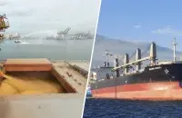 Карабель, заблакаваны ў порце Адэсы
