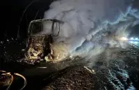 Пажар у Лідзе: згарэў кіроўца фуры
