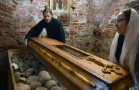 Чарапы расстраляных у Свята-Міхайлаўскім саборы ў Мазыры / Еўрарадыё