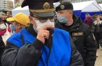 Міліцыя на пікеце ў Мінску /&nbsp;t.me/vybory_smotri