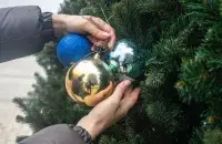 Навагодняя яліна ў Кіеве / фота Кіеўскай гарадской рады
