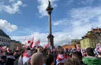 Святкаванне Дня Волі ў Варшаве 25 сакавіка 2023-га / Еўрарадыё
