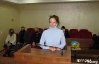Кацярына Салевіч падчас суду 22 студзеня 2021 года / "Вясна"​