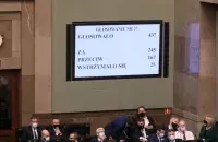 Голосование за закон в Сейме Польши / twitter.com/MSWiA_GOV_PL