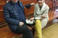 Mikalai Statkevich with his wife Maryna/ Siarhei Sparysh's profile on Facebook