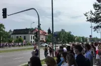 "Ланцуг салідарнасці" ў Варшаве / Скрыншот