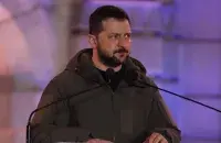 Выступление Владимира Зеленского в Варшаве / "Белсат"
