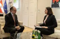 Аляксандр Шаленберг і Святлана Ціханоўская
