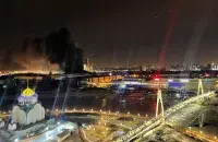 Пажар над "Крокус Сіці Холам"
